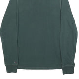 HILFIGER DENIM Mens Green Long Sleeve Logo Print Polo Shirt M Cotton Blend