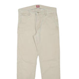 LEVI'S Mens Cotton Blend Beige Slim Straight Trousers W28 L27 Casual Zip