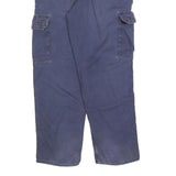 CARHARTT Mens Cotton Blend Blue Relaxed Cargo Trousers W36 L32 Workwear Utility