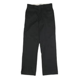 DICKIES Mens Polyester Blend Black Classic Straight Trousers W30 L32 Workwear