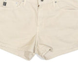 GUESS Womens Shorts Cream Casual Plain S W28 Summer Cotton Blend