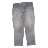 CARHARTT Mens Cotton Blend Grey Relaxed Fit Straight Leg Trousers W36 L27