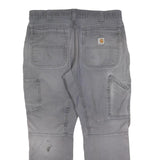 CARHARTT Mens Cotton Blend Grey Relaxed Fit Straight Leg Trousers W36 L27