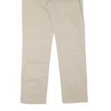 JECKERSON Mens Cotton Blend Beige Regular Fit Trousers W31 L31 Button Closure