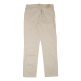 JECKERSON Mens Cotton Blend Beige Regular Fit Trousers W31 L31 Button Closure