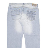 SMITH AND JONES Mens Light Blue Denim Jeans W40 L32 Regular Straight Cotton