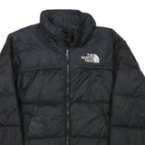 THE NORTH FACE Mens Black Outdoor Jacket XS Polyester Blend Plain Zip Puffer