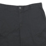 DICKIES Mens Black Cargo Shorts XL W38 Polyester Blend Workwear Casual