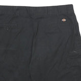 DICKIES Mens Black Cargo Shorts XL W38 Polyester Blend Workwear Casual