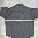Dickies Striped Short Sleeve Shirt - 2XL Gray Cotton