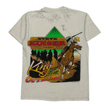 Steve Kinser Hanes Graphic T-Shirt - Large White Cotton