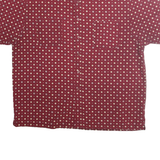KNIGHTSBRIDGE Mens Red Patterned Cotton Shirt XL Short Sleeve Casual Summer
