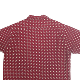 KNIGHTSBRIDGE Mens Red Patterned Cotton Shirt XL Short Sleeve Casual Summer