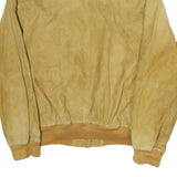 CRISTIANO DI THIENO Womens Beige Leather Button Jacket S Suede Casual Outerwear