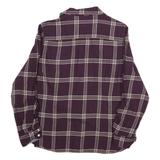 TOMMY HILFIGER Womens Maroon & Cream Check Shirt M Classic Cotton Blend Casual