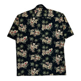 Campia Moda Floral Hawaiian Shirt - Medium Black Cotton