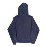 Reverse Weave Champion Hoodie - Medium Blue Cotton Blend