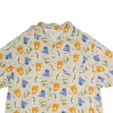 DISNEY Mens Cream Goofy Cartoon Print Casual Shirt XL Cotton Blend