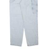 DICKIES Womens Regular Light Blue Denim Jeans W32 L30 Workwear Cotton Blend Zip