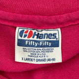 Hanes Single Stitch T-Shirt - XL Red Cotton Blend
