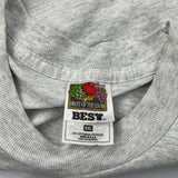 Age 60 Fruit Of The Loom Single Stitch T-Shirt - 2XL Grey Cotton Blend
