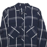 CHARLES VOGELE Womens Blue Check Shirt M Button Front Casual Long Sleeve