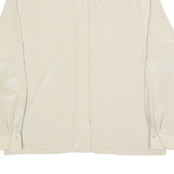 YOUR 6TH SENSE Womens Cream Shirt Long Sleeve Collared Embroidered L