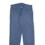 CARHARTT Mens Cotton Blue Regular Straight Trousers Zip W32 L31 Classic Workwear