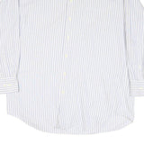 NAUTICA Mens Blue & White Stripe Shirt L Cotton Blend Casual Classic