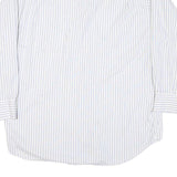 NAUTICA Mens Blue & White Stripe Shirt L Cotton Blend Casual Classic