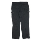 DICKIES Mens Cotton Blend Black Regular Cargo Trousers W38 L34 Workwear Zip