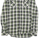 DIESEL Mens Green & Black Check Shirt S Casual Cotton Long Sleeve Buttons