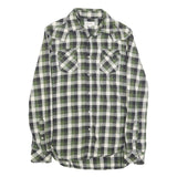 DIESEL Mens Green & Black Check Shirt S Casual Cotton Long Sleeve Buttons
