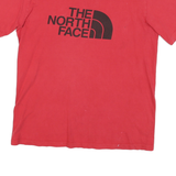 THE NORTH FACE Mens Red T-Shirt S Short Sleeve Crew Neck Logo Print Cotton Blend