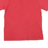 THE NORTH FACE Mens Red T-Shirt S Short Sleeve Crew Neck Logo Print Cotton Blend