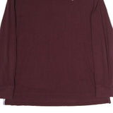 TOMMY HILFIGER Mens Maroon Long Sleeve Plain XL Cotton Classic Fit Polo Shirt