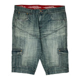 Hip Hop Point Zero Cargo Shorts - 40" Waist Dark Wash Denim