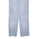 GARRY Mens Jeans Blue Regular Straight Denim Light W33 L32 Button Cotton Blend