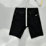 Levis Denim Shorts - 29W 10L Black Cotton