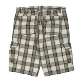 Levis Checked Cargo Shorts - 38W 12L Brown Cotton