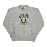 University Of Michigan Russell Athletic College Sweatshirt - Large Grey Cotton