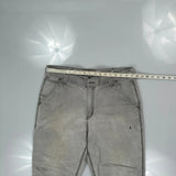 Carhartt Carpenter Trousers - 35W 32L Grey Cotton Blend