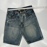 Route 66 Baggy Denim Shorts - 34W 11L Dark Wash Cotton