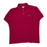 Lacoste Polo Shirt - Large Pink Cotton