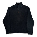 Polo By Ralph Lauren 1/4 Zip - Large Gray Cotton