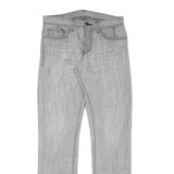 LEVI'S Mens Slim Light Grey Denim Jeans W32 L34 Zip Closure Classic Fit Casual