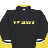 ADIDAS Mens Black & Yellow Track Jacket M Polyester Zip Logo Sport Casual