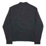 CALVIN KLEIN JEANS Mens Black Patterned Jumper Full Zip Crew Neck Basic Knit XL