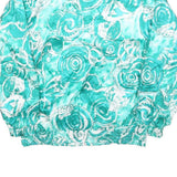 SUNTERRA Womens Green & White Printed Jacket L Polyester Zip Casual Lightweight