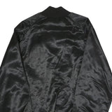 WESTARK Mens Black Satin Jacket M Polyester Button Closure Plain Casual Bomber